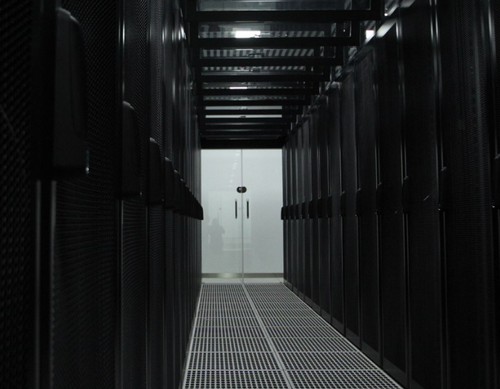 图腾机柜冷通道内部