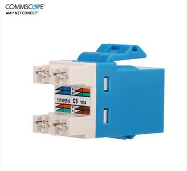 安普（AMP)）六类非屏蔽模块 蓝色 8-1375055-6